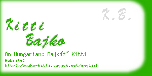 kitti bajko business card